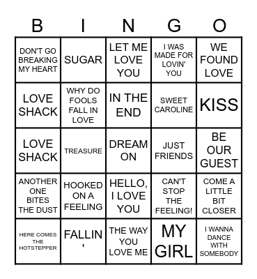 DATE NIGHT BINGO Card