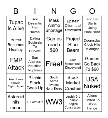 2024 Bingo Card