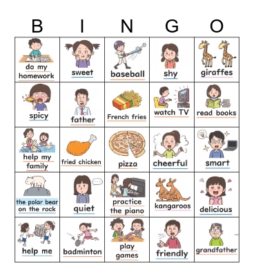 EA Forest with photos Bingo Card