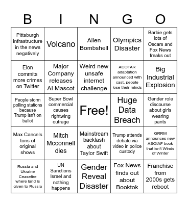 2024 Bingo Card