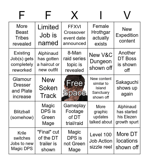 JP Fanfest Bingo Card