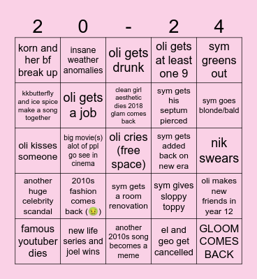 s + o 2024 bingo card Bingo Card