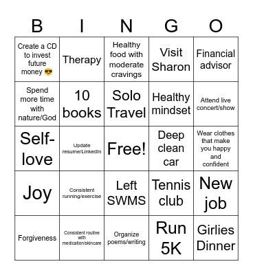 Manna’s 2024 Bingo Card