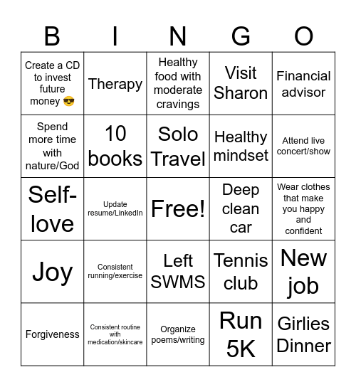 Manna’s 2024 Bingo Card