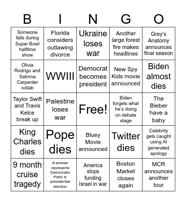 2024 Bingo Card