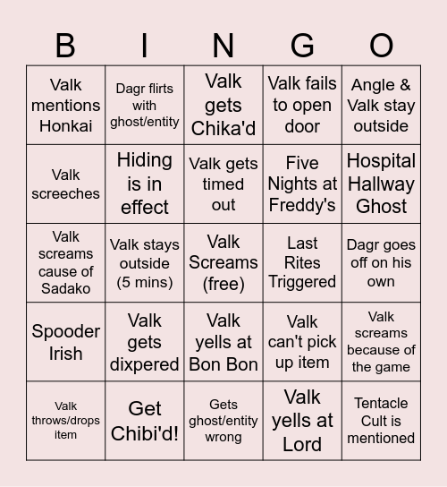 Spoopy Bingo! Bingo Card