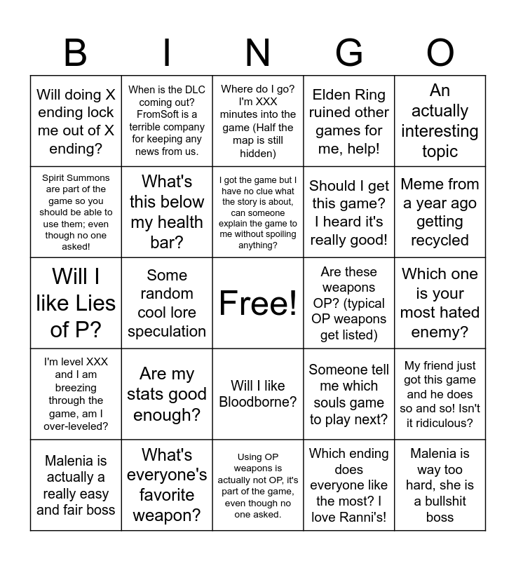 ER Bingo Extravaganza Bingo Card