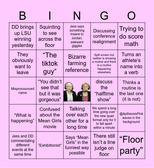 Super 16 Bingo Card