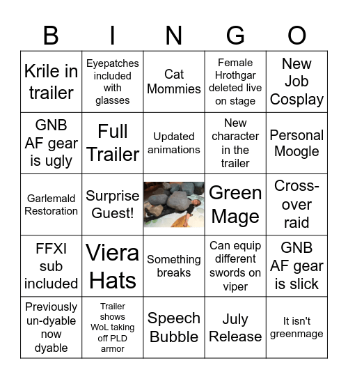 Jeger's Fanfest Bingo! Bingo Card