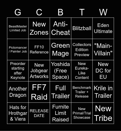 FANFEST TOKYO BINGO Card