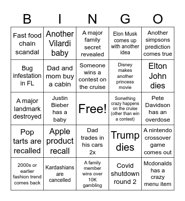 2024 Bingo Card Bingo Card