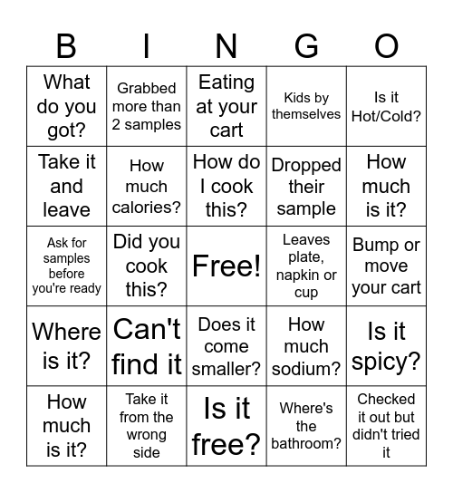 Work Bingo Card