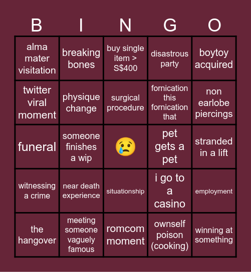 what's 2024 minus 2004 Bingo Card