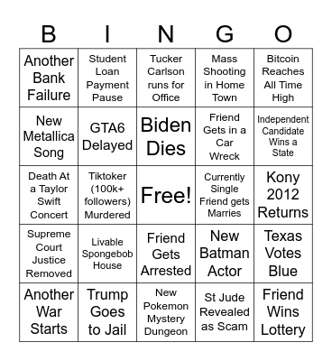 2024 Bingo Card