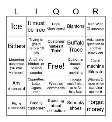 ABC Store Bingo Card