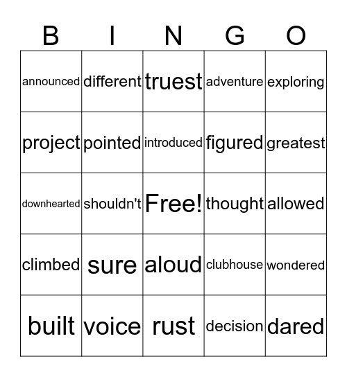 Horace, and Morris but mostly Dolores Bingo Card