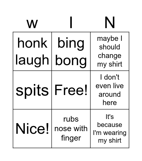 DANO Bingo Card