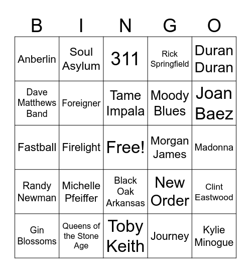 Music_01062024 Bingo Card