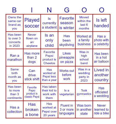 Supply Assurance Team BINGO Card
