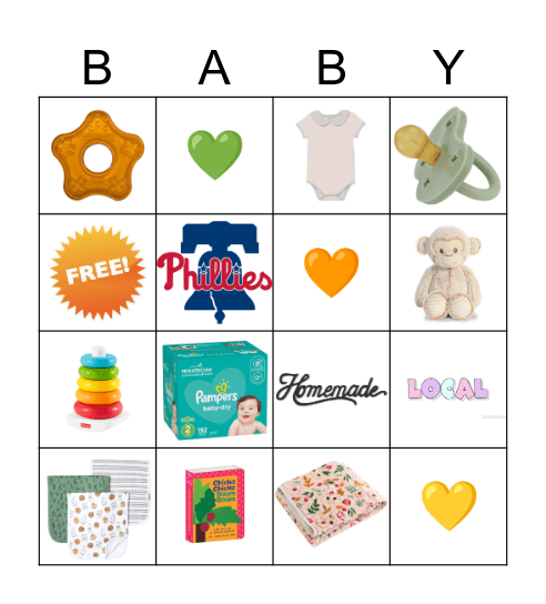 Baby Bingo Card