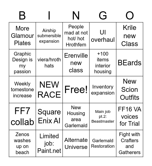 Japan Fanfest 2024 Bingo Card