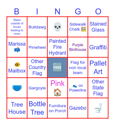Get Fit BINGO Card