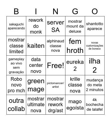 fanfest 2024 Bingo Card