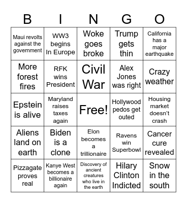 2024 Bingo Card