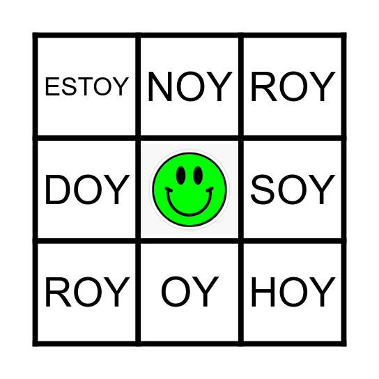 OY Bingo Card