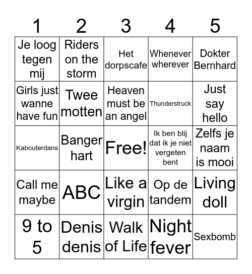 Swingo V.V. Prinsenland Bingo Card