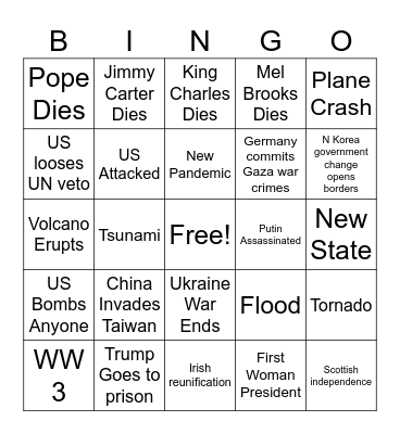 2024 Bingo Card