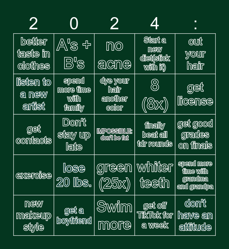 My 2024 Bingo Card   My 2024 