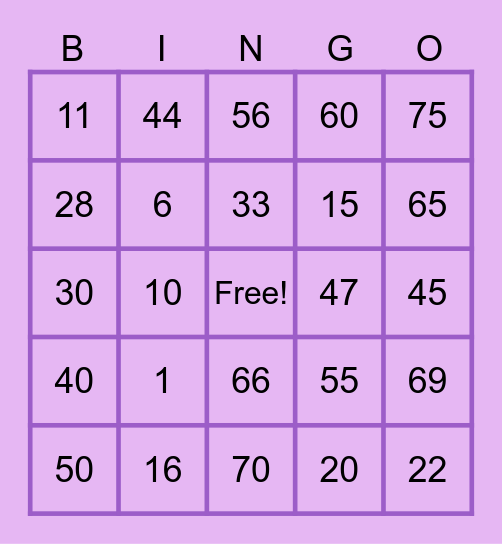 Shaira Bingo Card Bingo Card
