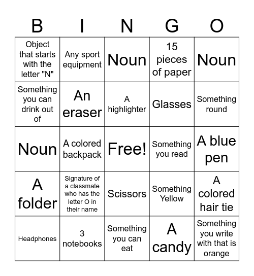 Find the BINGO! Bingo Card