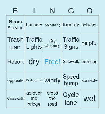 Vocabulary Bingo Card