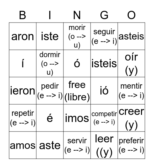 es la hora de bingo en lińea Bingo Card