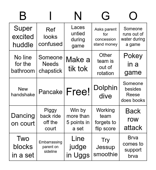 SUNDAY JESSUP Bingo Card