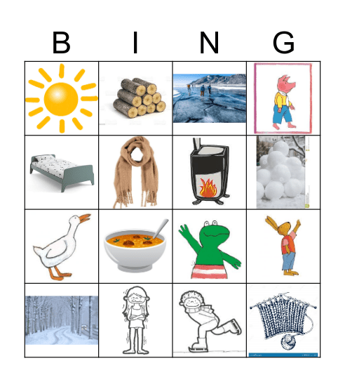 Kikker in de kou Bingo Card