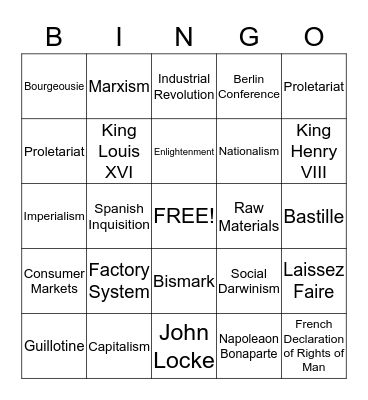 WHAP BINGO Card