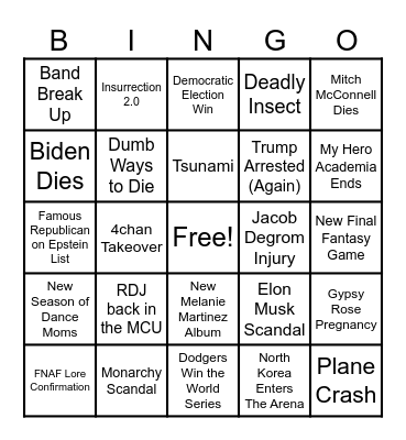 2024 Bingo! Bingo Card