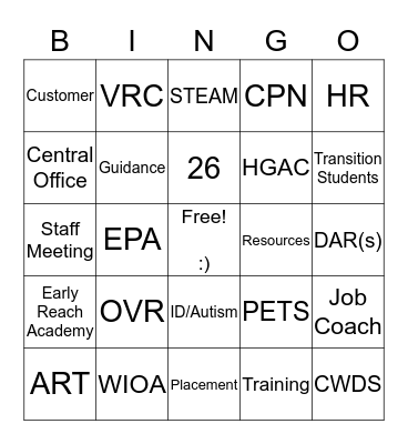 OVR Bingo Card