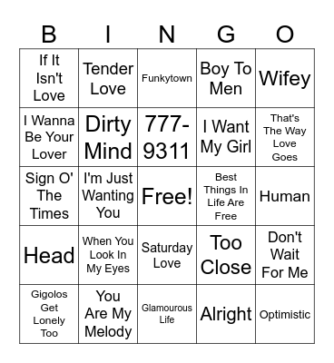 Minneapolis Sound Bingo Card