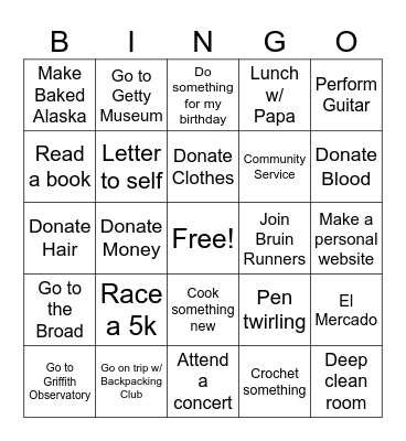 2024 Bingo Card