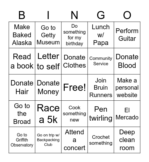 2024 Bingo Card