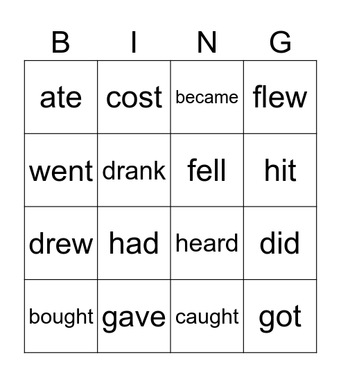 did Bingo Card