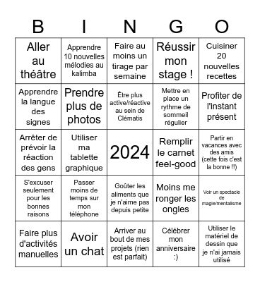 2024 Bingo Card