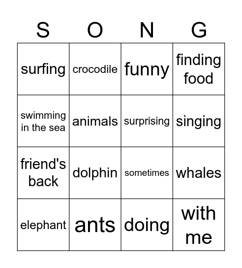 Look 3 U6 L5 Bingo Card