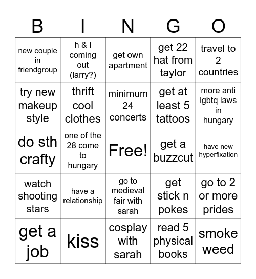 2024 bingo Card