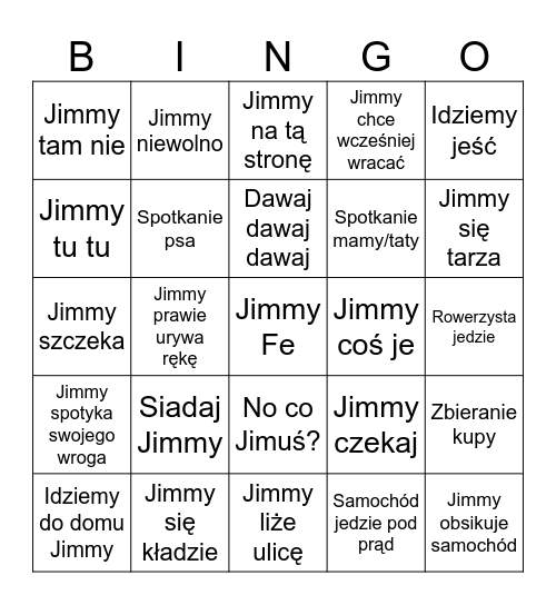 Bingo spacerowe Bingo Card