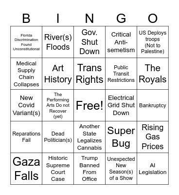 2024 Bingo Card